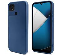Moozy Lifestyle. Coque pour Xiaomi Redmi 10C, Bleu Nuit - Case en Silicone Liquide avec Finition Mate et Doublure en Microfibre Douce, Étui Phone Case Cover