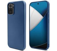 Moozy Lifestyle. Coque pour Xiaomi Redmi Note 10, Redmi Note 10S, Bleu Nuit - Case en Silicone Liquide avec Finition Mate et Doublure en Microfibre Douce, Étui Phone Case Cover