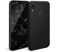 Moozy Minimalist Series Coque en Silicone pour Huawei P20 Lite, Noire - Finition Mate, Étui Fin et Mince de TPU Souple Case Cover