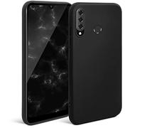 Moozy Minimalist Series Coque en Silicone pour Huawei P30 Lite, Noire - Finition Mate, Étui Fin et Mince de TPU Souple Case Cover
