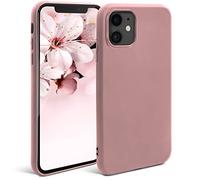 Moozy Minimalist Series Coque en Silicone pour iPhone 11, Beige Rose - Finition Mate, Étui Fin et Mince de TPU Souple Case Cover