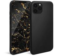 Moozy Minimalist Series Coque en Silicone pour iPhone 11 Pro, Noire - Finition Mate, Étui Fin et Mince de TPU Souple Case Cover