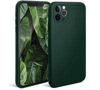 Moozy Minimalist Series Coque en Silicone pour iPhone 12, iPhone 12 Pro, Vert Foret - Finition Mate, Étui Fin et Mince de TPU Souple Case Cover