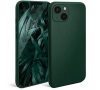 Moozy Minimalist Series Coque en Silicone pour iPhone 13 Mini, Vert Foret - Finition Mate, Étui Fin et Mince de TPU Souple Cas de Couverture de Téléphone Case Cover