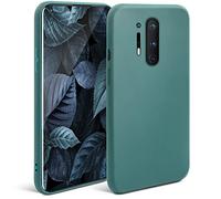 Moozy Minimalist Series Coque en silicone pour OnePlus 8 Pro, bleu gris - Finition mate fine et souple en TPU