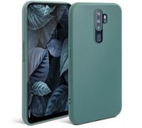 Moozy Minimalist Series Coque en silicone pour Oppo A9 2020, bleu gris - Finition mate fine et souple en TPU