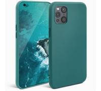 Moozy Minimalist Series Coque en Silicone pour Oppo Find X3 Pro, Bleu Gris - Finition Mate, Housse de Protection légère en TPU Souple et Mince avec Surface mate