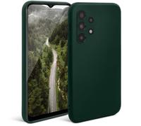 Moozy Minimalist Series Coque en silicone pour Samsung A13 4G, vert nuit - Finition mate légère, coque de protection fine et souple en TPU avec surface mate