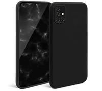 Moozy Minimalist Series Coque en silicone pour Samsung A71, noir - Finition mate fine et souple en TPU