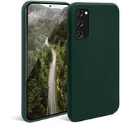 Moozy Minimalist Series Coque en Silicone pour Samsung S20 5G et 4G, Vert Foret - Finition Mate, Étui Fin et Mince de TPU Souple Case Cover