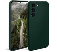Moozy Minimalist Series Coque en Silicone pour Samsung S22, Vert Foncé - Finition Mate, Étui Fin et Mince de TPU Souple Cas de Couverture de Téléphone Case Cover