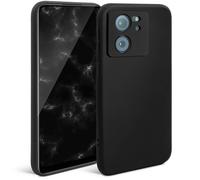 Moozy Minimalist Series Coque en Silicone pour Xiaomi 13T / 13T Pro, Noir - Finition Mate, Housse de Protection légère en TPU Souple et Mince avec Surface mate
