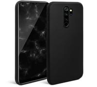 Moozy Minimalist Series Coque en Silicone pour Xiaomi Redmi Note 8 Pro, Finition Mate, Étui Fin et Mince de TPU Souple Housse Cas de Couverture de Téléphone Case Cover, Noir