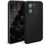 Moozy Minimalist Series Coque pour xiaomi 13t et 13t Pro en Silicone Finition Mate, Étui Fin et Mince de TPU Souple Cas de Couverture de Téléphone Case Cover, Noire