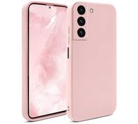 Moozy Minimalist Series Coque Protection en Silicone pour Samsung Galaxy S22 5G Antichoc, Finition Mate, Étui Fin et Mince de TPU Souple de Téléphone Bumper Case Cover, Rose Clair