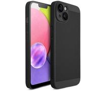 Moozy VentiGuard Coque pour iPhone 13, Noire, 6.1-Pouces - Coque Respirante avec Motif Perforé pour la Circulation d'air, Ventilation, Coque Anti-Surchauffe, Étui Phone Case Cover