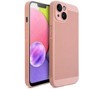 Moozy VentiGuard Coque pour iPhone 13, Rose Pastel, 6.1-Pouces - Coque Respirante avec Motif Perforé pour la Circulation d'air, Ventilation, Coque Anti-Surchauffe, Étui Phone Case Cover