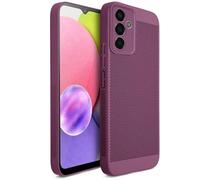 Moozy VentiGuard Coque pour Samsung A14, Violette - Coque Respirante avec Motif Perforé pour la Circulation d'air, Ventilation, Coque Anti-Surchauffe, Étui Phone Case Cover