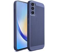 Moozy VentiGuard Coque pour Samsung S20 FE / S20 Lite / S20 FE 5G, Coque Respirante avec Motif Perforé pour la Circulation d'air, Coque pour Samsung Galaxy S20 FE 5G Anti-Surchauffe, Bleue