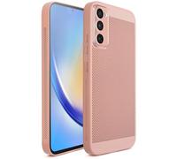 Moozy VentiGuard Coque pour Samsung S20 FE / S20 Lite / S20 FE 5G, Coque Respirante avec Motif Perforé pour la Circulation d'air, Coque pour Samsung Galaxy S20 FE 5G Anti-Surchauffe, Rose Pastel