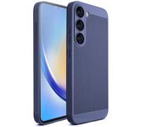 Moozy VentiGuard Coque pour Samsung s23, Coque pour Galaxy s23 Respirante avec Motif Perforé pour la Circulation d'air, Coque pour Samsung s23, Bleue