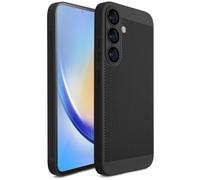 Moozy VentiGuard Coque pour Samsung S24, Noire - Respirante avec Motif Perforé pour Circulation d'Air, Ventilation, Anti-Surchauffe - Étui Phone Case Cover