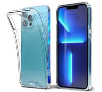 Moozy Xframe Coque antichoc pour iPhone 13 Pro Max - Coque à bord transparent, coque hybride double couleur transparente avec bord en TPU absorbant les chocs