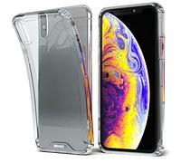Moozy Xframe Coque Antichoc pour iPhone X/iPhone XS - Coque Transparente à Bord de Protection, Étui Hybride Case Cover avec Un Cadre Transparente en TPU Anti-Choc