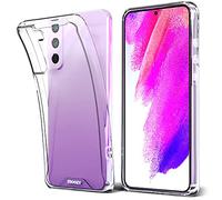 Moozy Xframe Coque Antichoc pour Samsung S21 FE - Coque Transparente à Bord de Protection, Étui Hybride Case Cover avec Un Cadre Transparente en TPU Anti-Choc