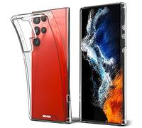Moozy Xframe Coque Antichoc pour Samsung S22 Ultra - Coque Transparente à Bord de Protection, Étui Hybride Case Cover avec Un Cadre Transparente en TPU Anti-Choc