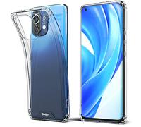 Moozy Xframe Coque Antichoc pour Xiaomi Mi 11 Lite 5G et 4G - Coque Transparente à Bord de Protection, Étui Hybride Case Cover avec Un Cadre Transparente en TPU Anti-Choc