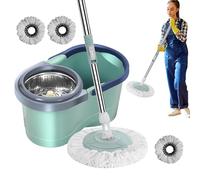 Mop and Bucket Set | Household Cleaning Automatic Mop | Labour-Saving Cleaning ?OP with Wringer for Living Room, Kitchen, Balcony, Study Room
