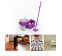 Mop Balai serpillère rotatif avec seau et poignée pliables avec des serpillères en microfibre de rechange
