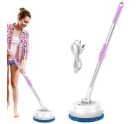 Mop électrique sans fil Round Spin Cłeaner | Électrique avec rotation de 180° pour un nettoyage homogène des sols | Lave-vaisselle Electriс avec pulvérisateur d'eau pour murs, plafonds, finest