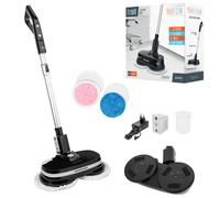 Mop Électrique Sans Fil Teesa POWER CLEAN | Double Rotation 250 tr/min | Réservoir avec Pulvérisateur | Éclairage LED