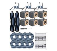 mop pads, Pièces de rechange for aspirateur robot Eufy X10 Pro Omni, brosse latérale principale, filtre HEPA, chiffon de nettoyage, sacs à poussière,for cleaner accessory