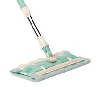 Mop Plate avec poignée en Acier Inoxydable, Nettoyage Rapide, 38x15x95cm, 360 vadrouille Plate rotative, Outil de Nettoyage au Sol, poignée Confortable, pour la Cuisine, Salle de Bain