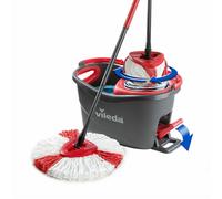 Mop with Bucket Vileda mop en steel Supermocio 3Action Blanc Rouge Microfibre