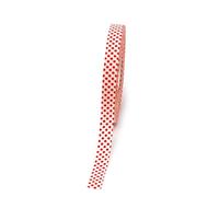Mopec 15 mm x 50 mètres S76.15.71 Ruban Blanc à Pois Rouges, Rouge