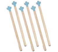 Mopec Bleu W40.03 Lot de 12 crayons hexagonaux en bois avec croix, Normal