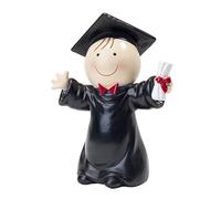 Mopec Figurine gâteau Pit Graduation, Résine, Noir, 6 X 10 X 14 Cm