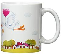 Mopec g503.2 - Tasse en céramique Pit & Tampico avec Une Cigogne pour Fille en boîte de Cadeau, Pack de 1 unité