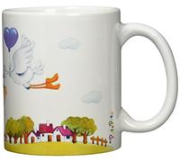 Mopec G503.3 Tasse en céramique Pit & Pita avec Cigogne pour Enfant dans Une boîte de Cadeau, Pack de 1 unité