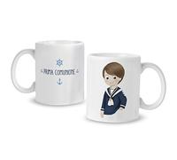 Mopec G736.5 Tasse en céramique Prima Comunione enfant Marine Bleu