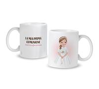 Mopec G858.5 Tasse en céramique Prima communion fille avec chapelet