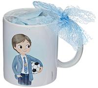 Mopec GD651.1 Tasse de communion avec balle, 7 bonbons dans une boîte cadeau, porcelaine