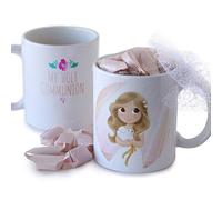 Mopec GD670.2.3 Mug en céramique My Holy Communion Girl Boîte cadeau, 7 bonbons, porcelaine