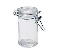 Mopec I301 Lot de 6 bocaux vintage avec fermeture métallique 100 ml 4,5 x 8 cm Verre