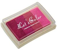 Mopec K43.02 Tampon d'encre dégradé rose pour doigt, 7,5 x 5,2 cm, mousse