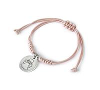 Mopec Lot de 4 bracelets cordon rose médaille ange gardien